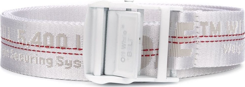 Off White Silver industrial belt