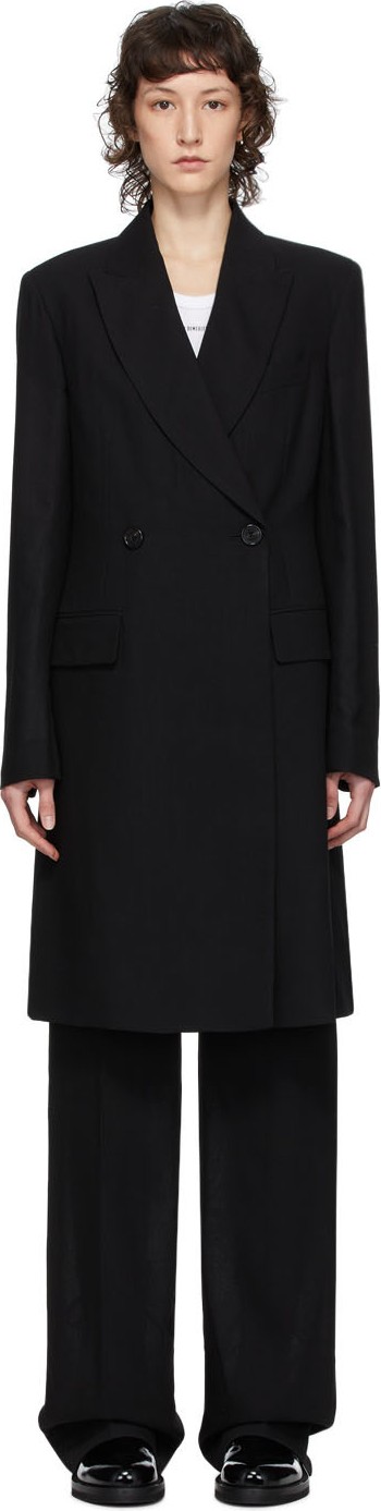 Ann Demeulemeester Black Lightlaine Coat