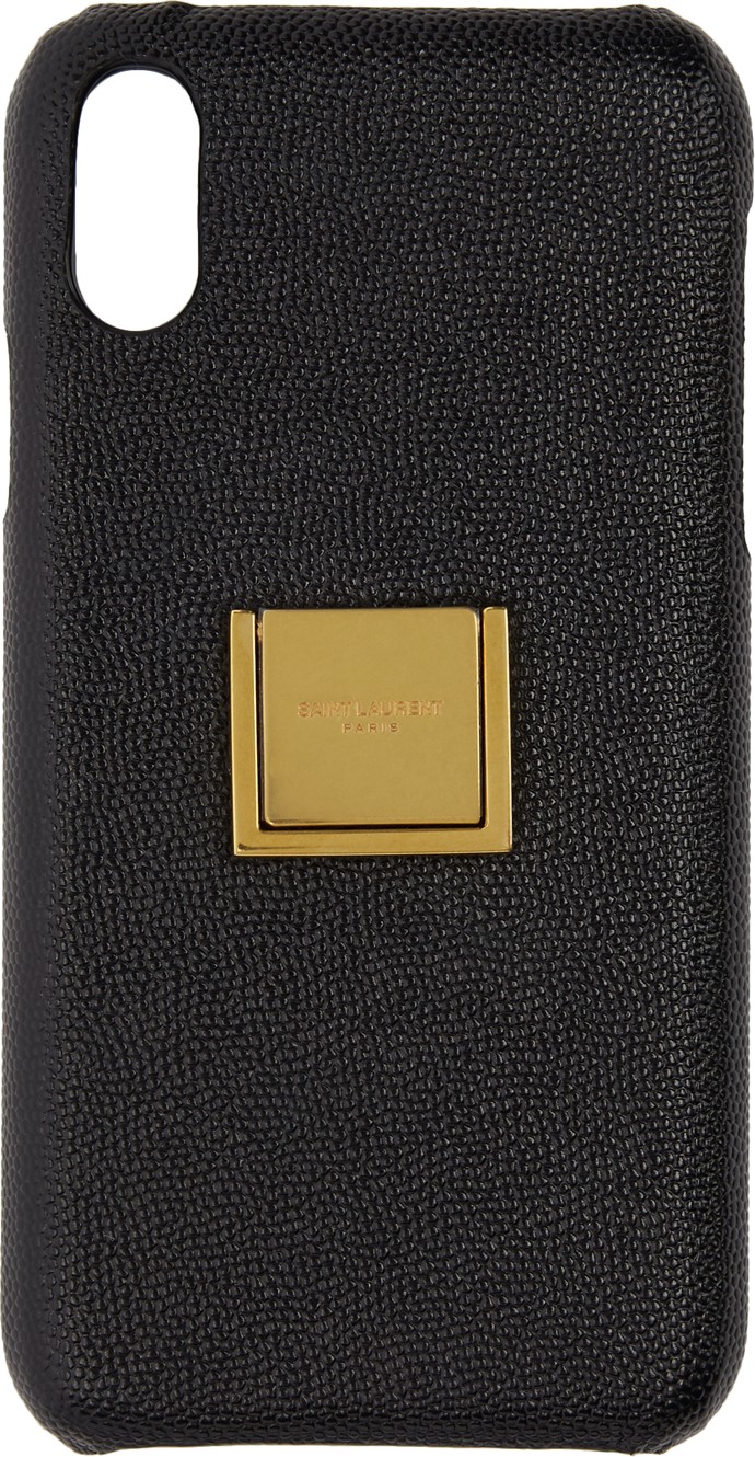 Saint Laurent Black Leather Ring iPhone XR Case