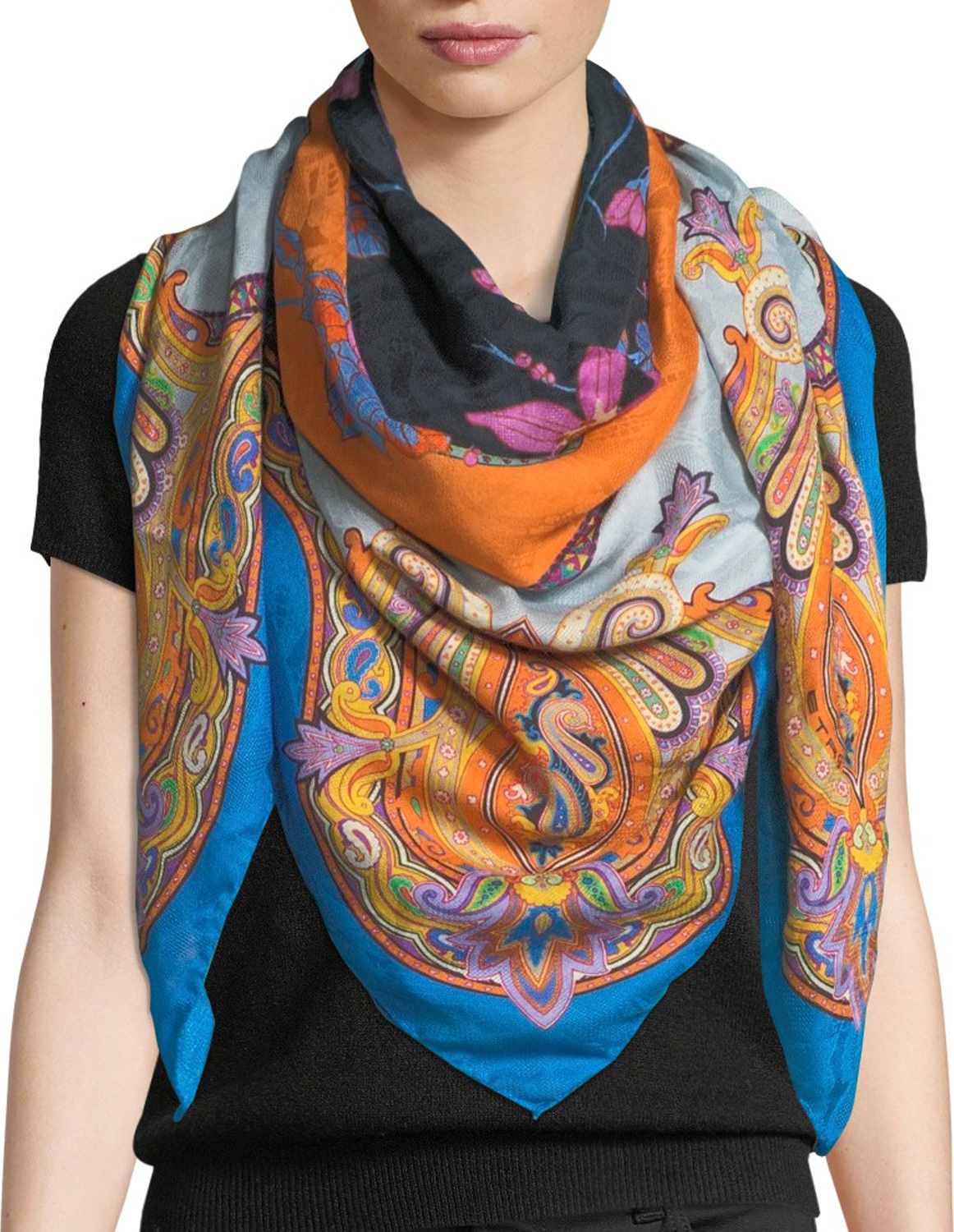 Etro Bombay Paisley Modal-Cashmere Scarf
