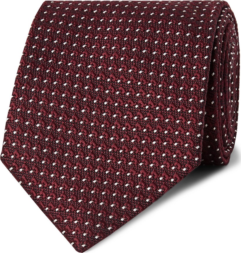 TOM FORD 8cm Pin-Dot Silk-Jacquard Tie