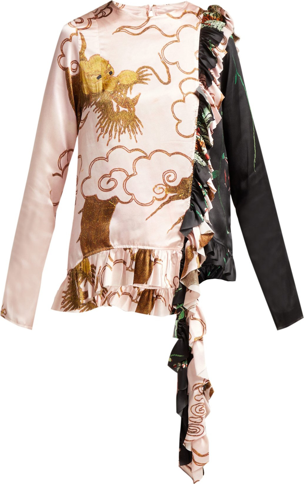 By Walid Nil antique-silk blouse