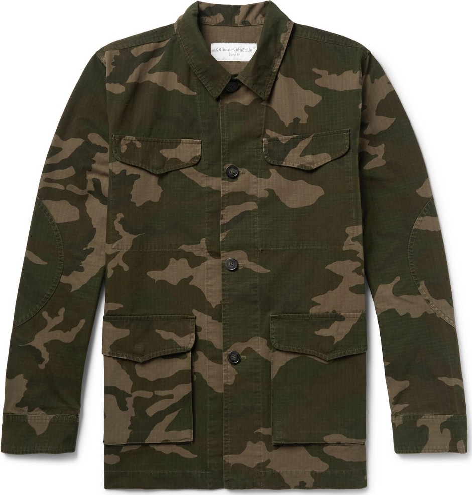 Officine Générale Camouflage-Print Cotton and Nylon-Blend Ripstop Jacket