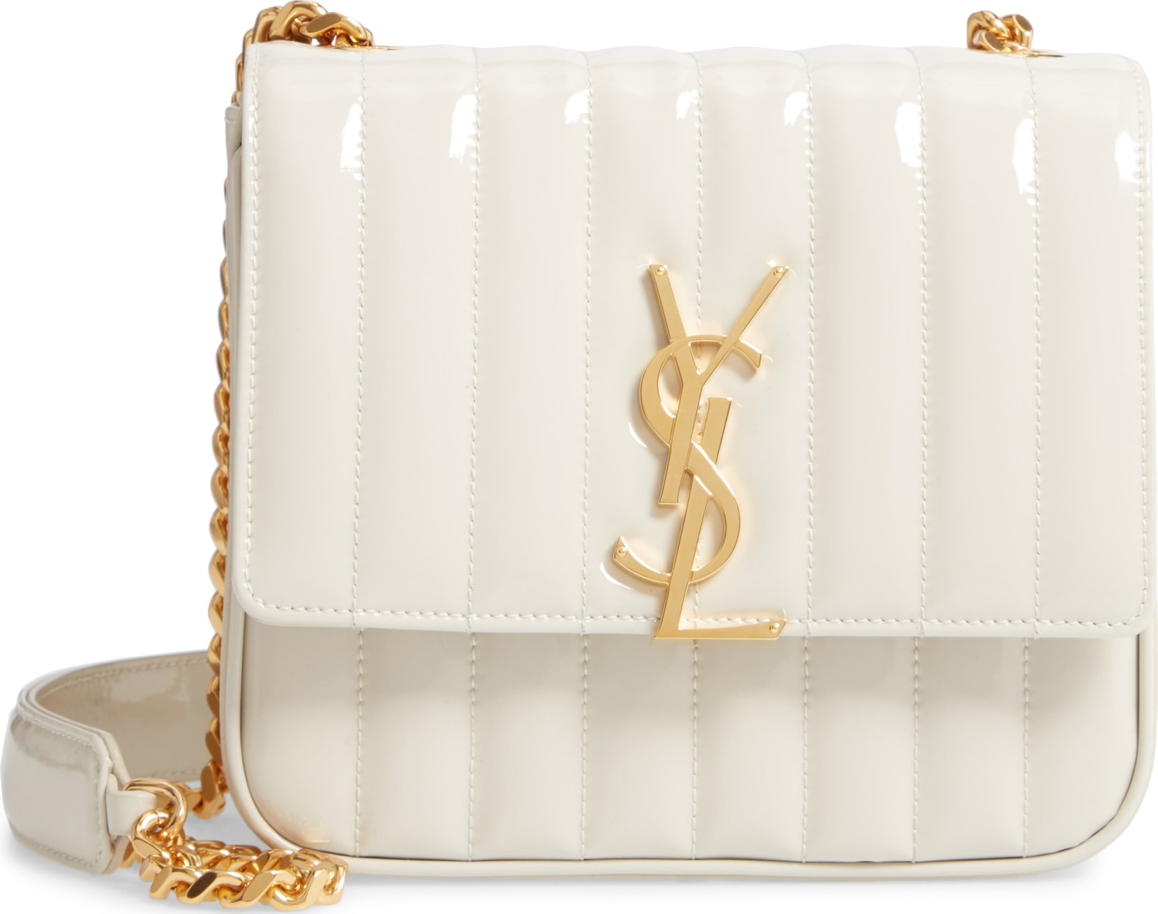 Saint Laurent Medium Vicky Patent Leather Crossbody Bag