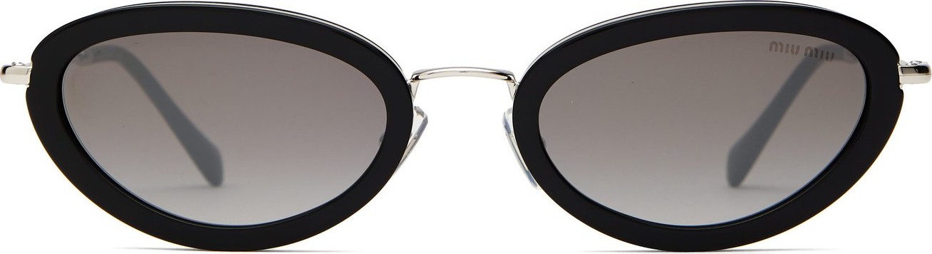 Miu Miu Oval cat-eye acetate-frame sunglasses