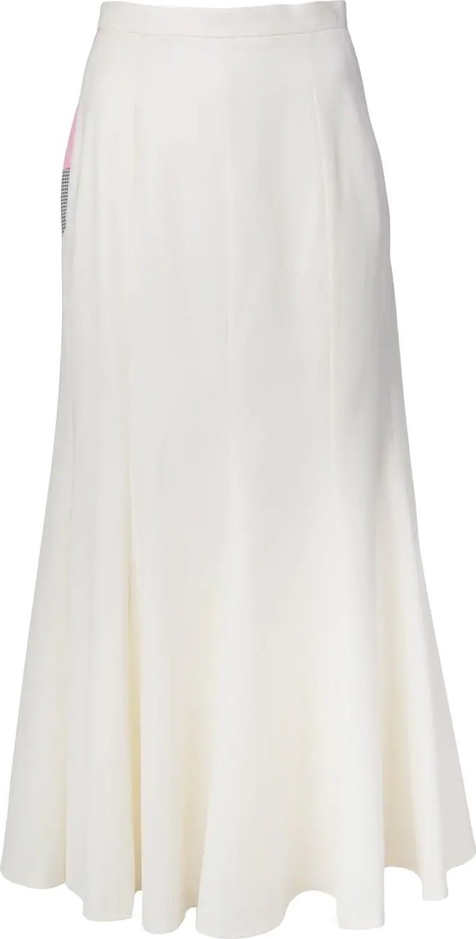 Natasha Zinko colourblock ruffled midi skirt