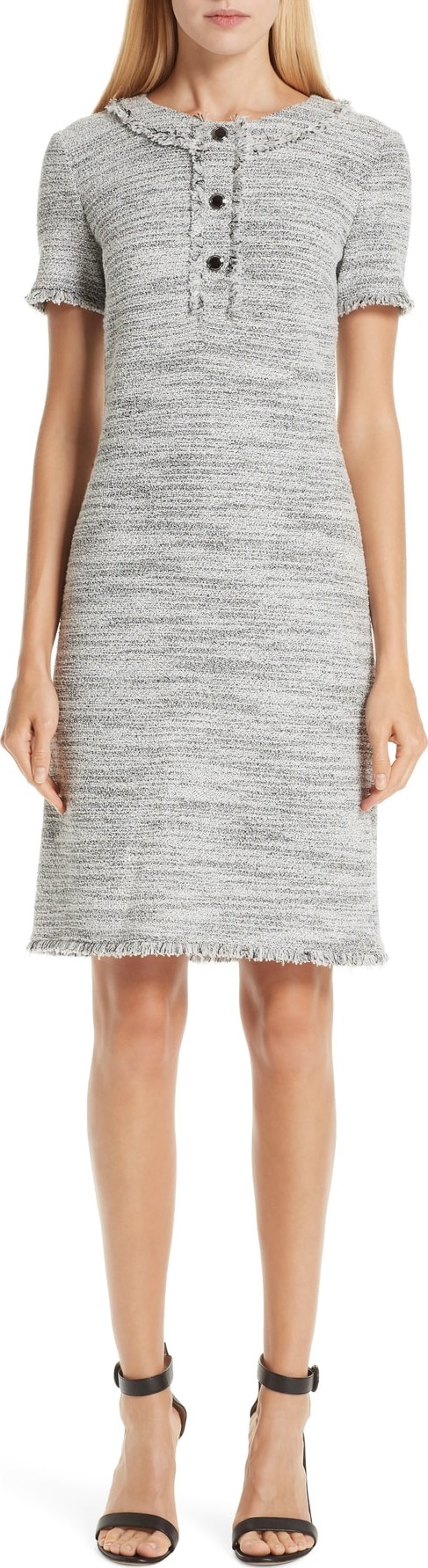 St. John Eaton Place Tweed Knit Dress