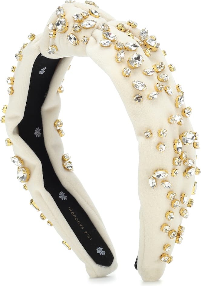 Lele Sadoughi Exclusive to Mytheresa – Crystal-embellished velvet headband