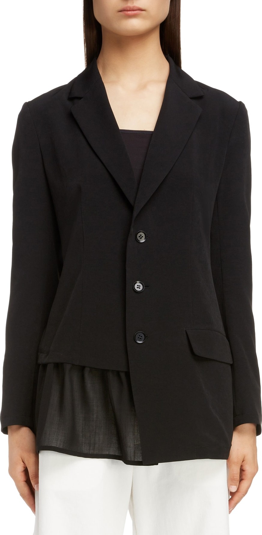 Y's By Yohji Yamamoto Asymmetrical Peplum Jacket