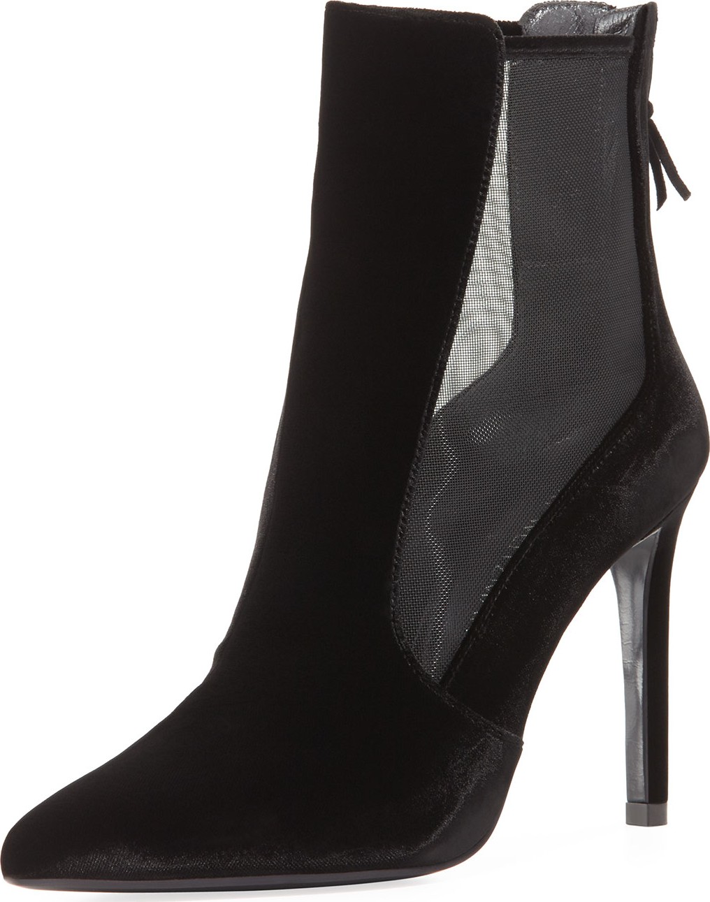 Stuart Weitzman Casino Velvet Mesh Booties