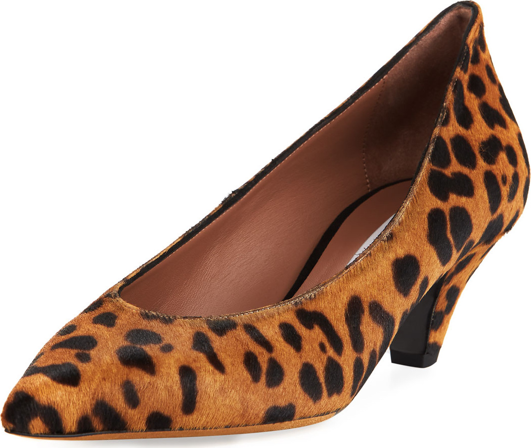Tabitha Simmons Bella Leopard-Print Fur Pumps