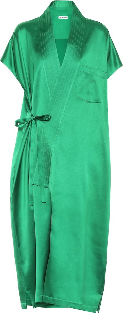 Balenciaga Stretch-satin midi dress
