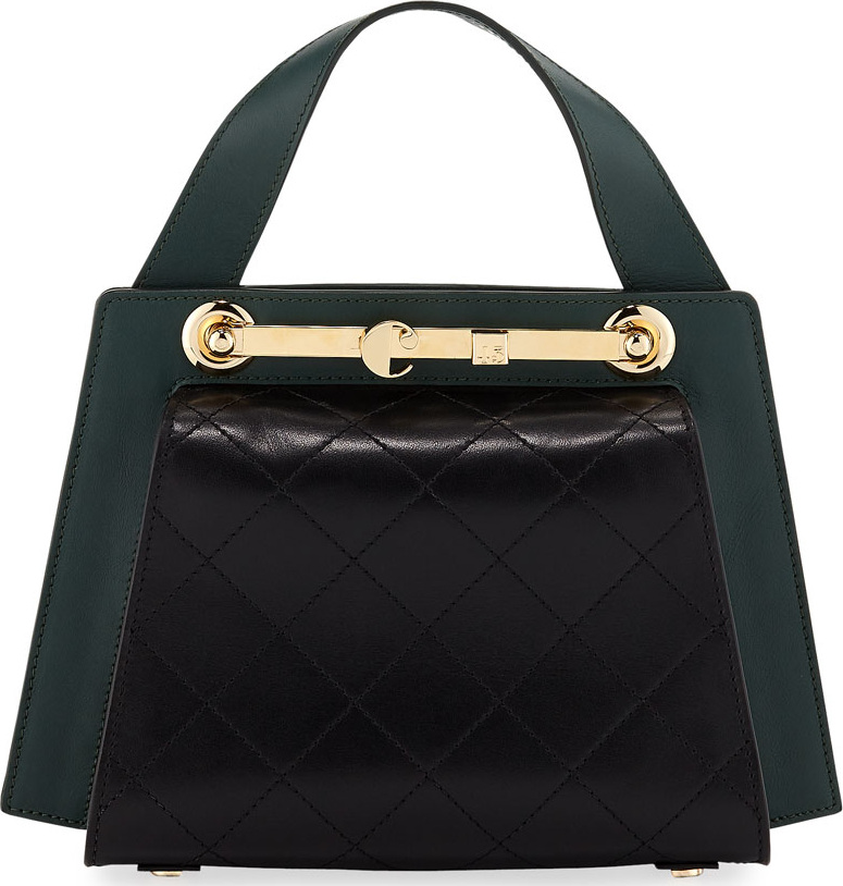 Carven Colorblock Leather Doctor's Tote Bag