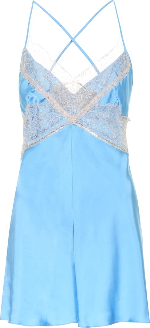 Victoria Beckham Satin and lace camisole