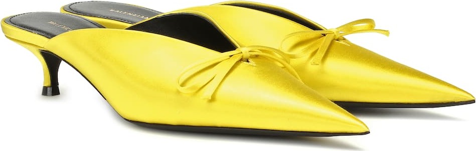 Balenciaga Knife satin mules