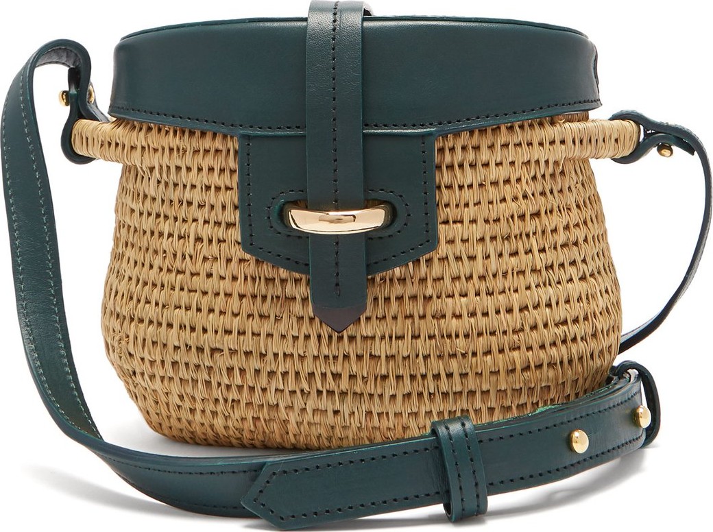Khokho Jabu leather-trimmed mini basket bag