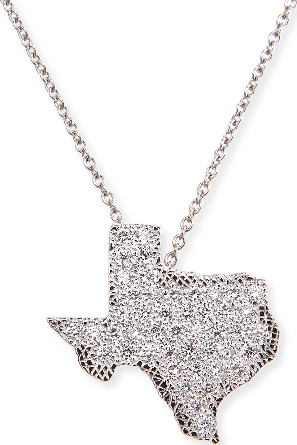 Roberto Coin 18k White Gold Diamond Texas Necklace