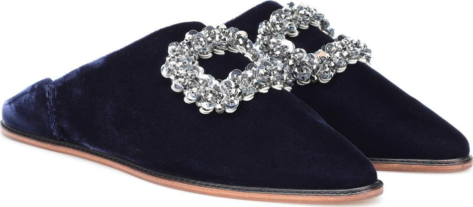 Roger Vivier Bab' Viv' embellished velvet slippers