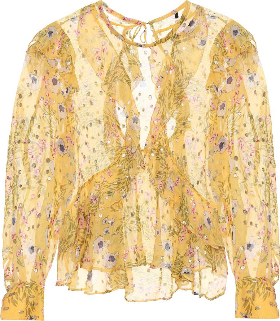 Isabel Marant Ruffled floral-printed blouse