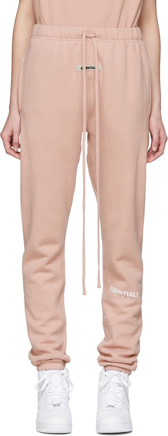 Essentials Pink Fleece Reflective Lounge Pants