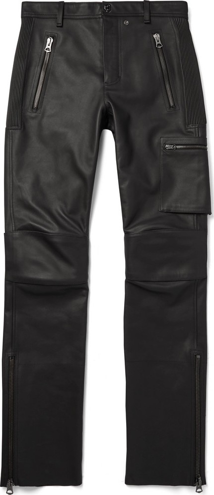 Acne Studios Slim-Fit Leather Biker Trousers