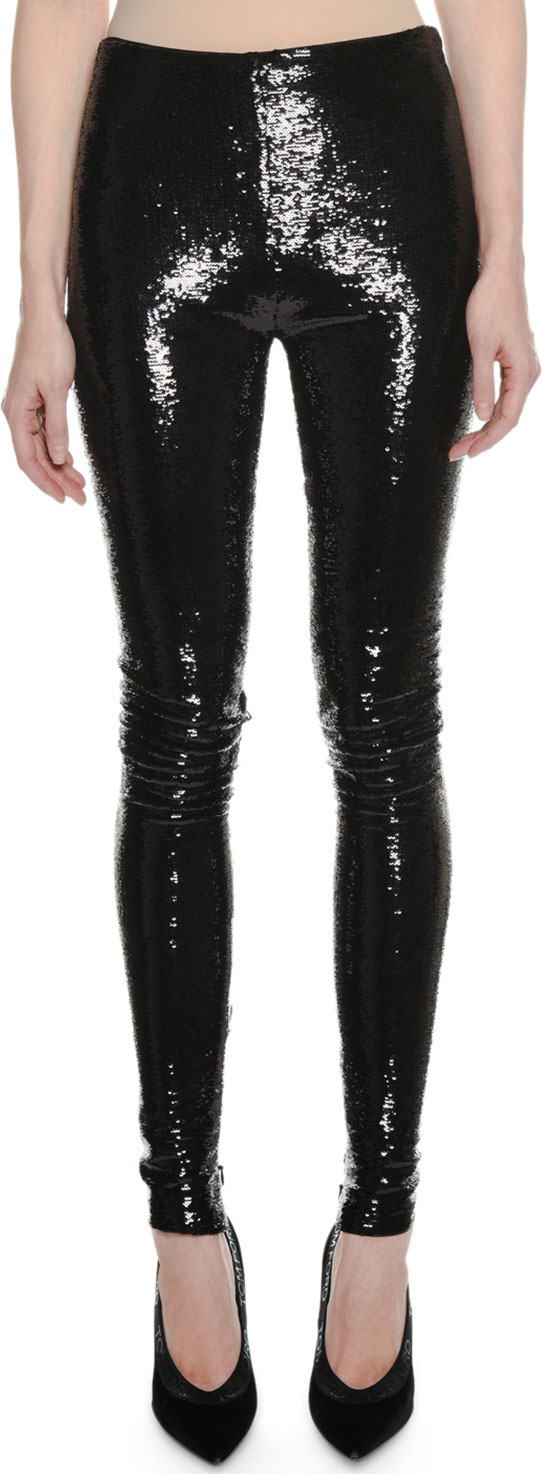 TOM FORD Liquid-Sequin Full-Length Leggings
