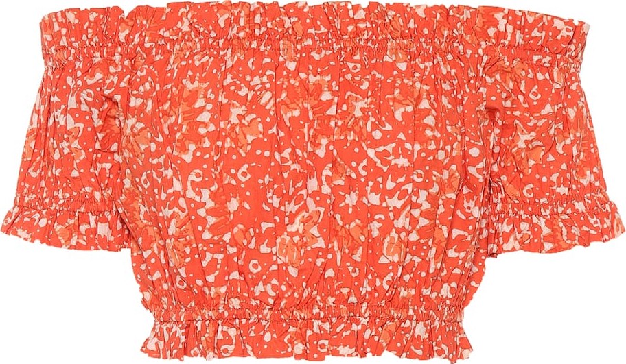 Ulla Johnson Ash printed cotton crop top