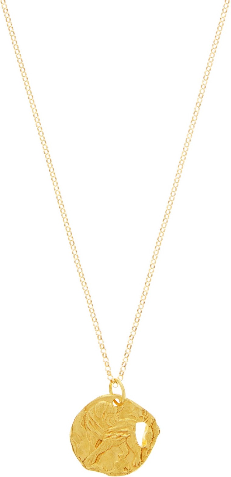 Alighieri Dog 24kt gold-plated necklace