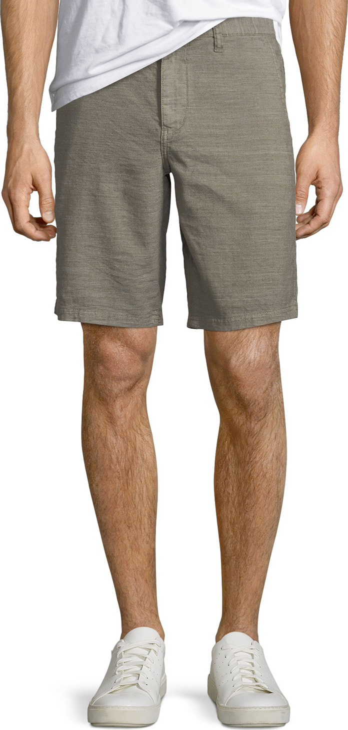 John Varvatos Linen-Blend Casual Shorts