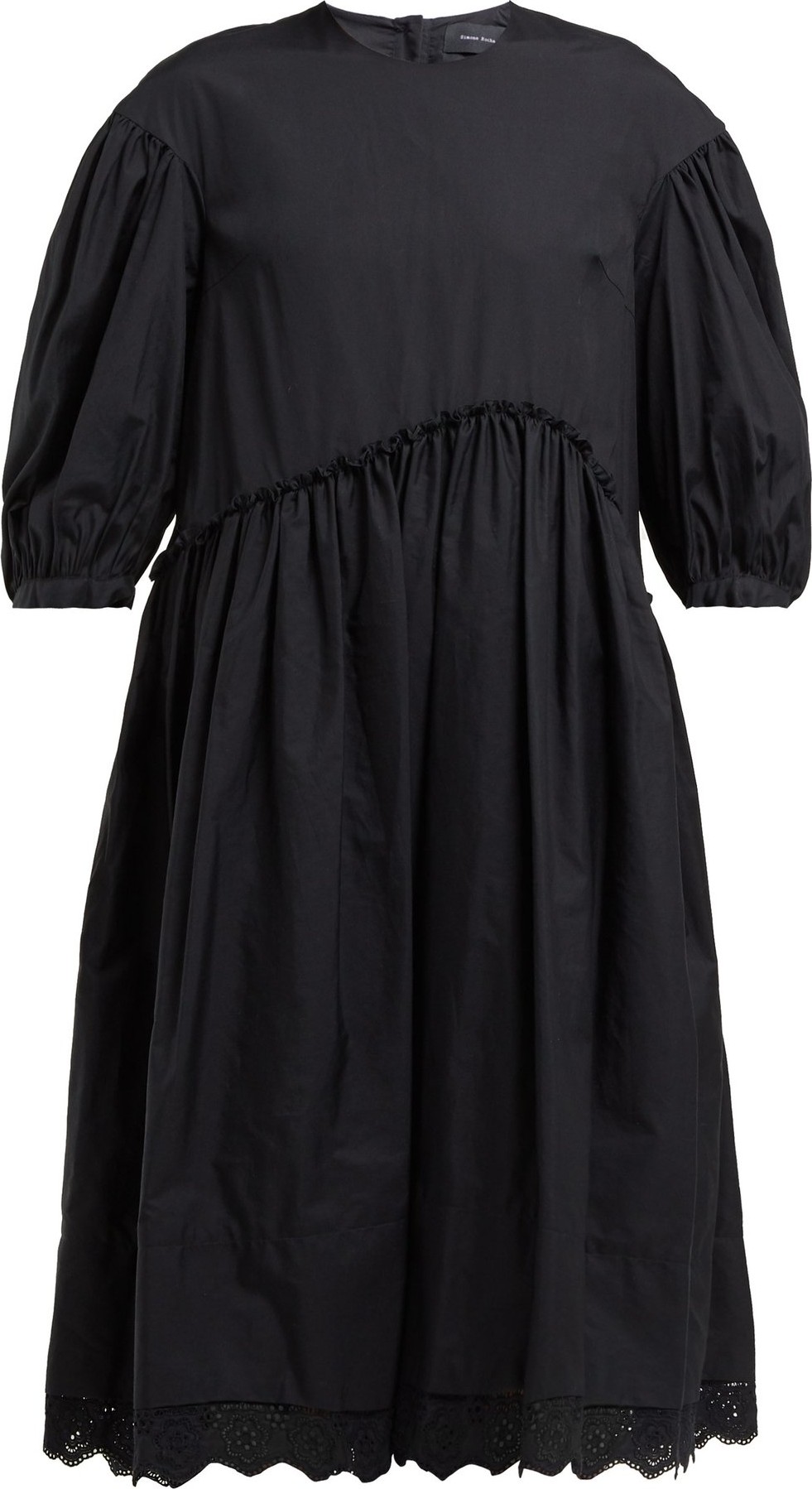 Simone Rocha Broderie anglaise-trimmed cotton dress