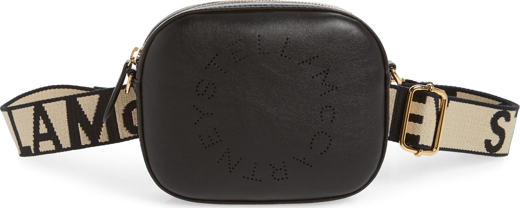 Stella McCartney Perforated Logo Convertible Faux Leather Belt Bag