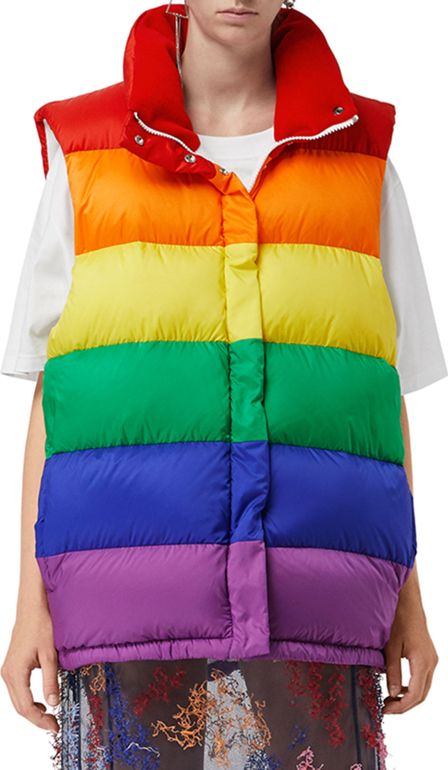 Burberry London England Rainbow Down-Filled Gilet