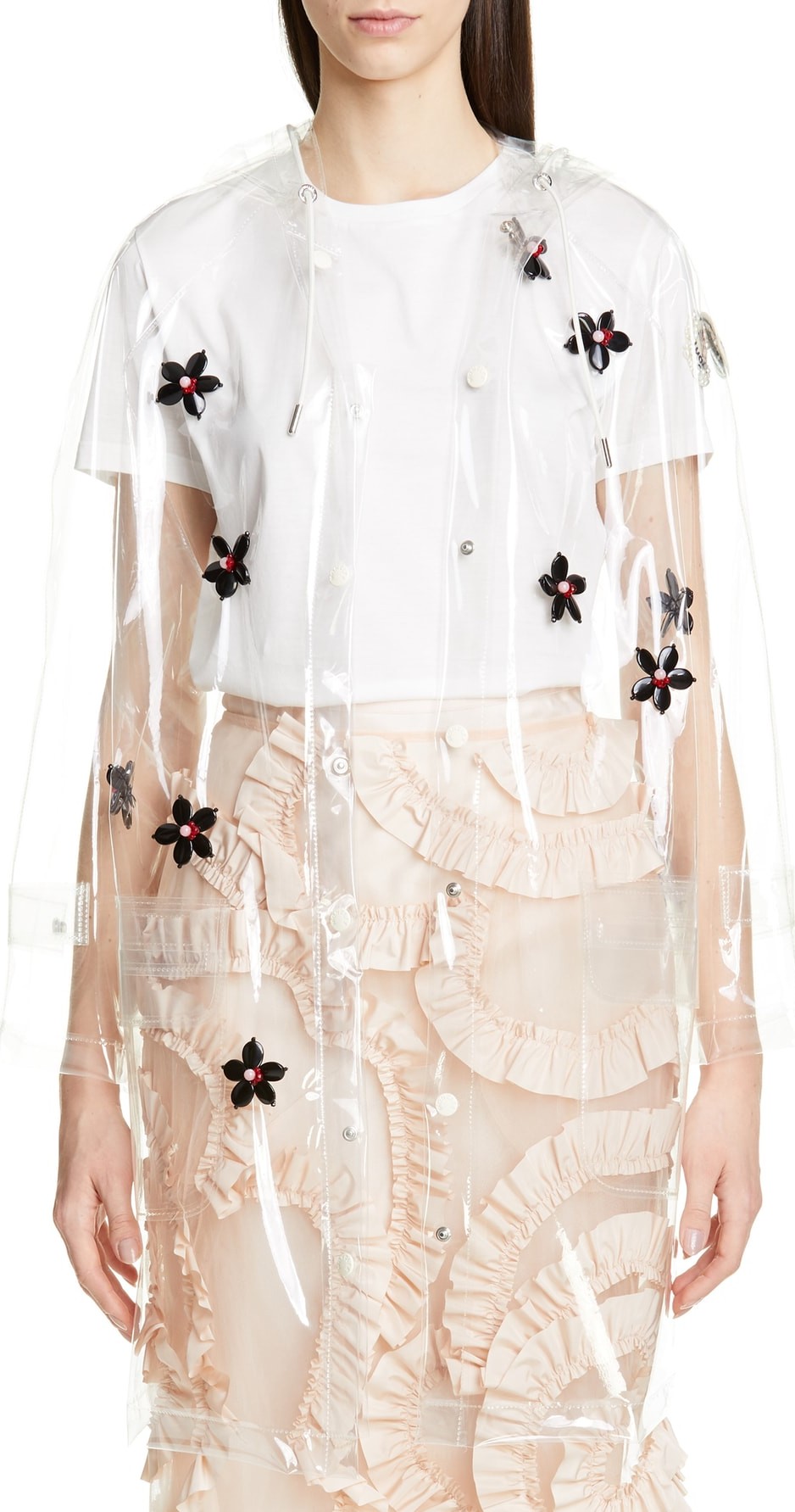 Moncler Genius x 4 Simone Rocha Snowdrop Clear Hooded Jacket