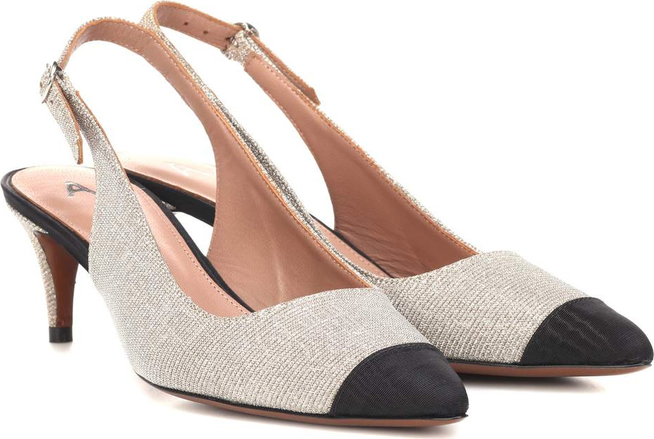 Alexachung Metallic slingback pumps