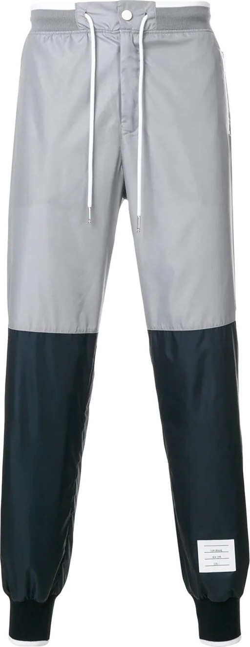 Thom Browne bicolor half-and-half ripstop sweatpants