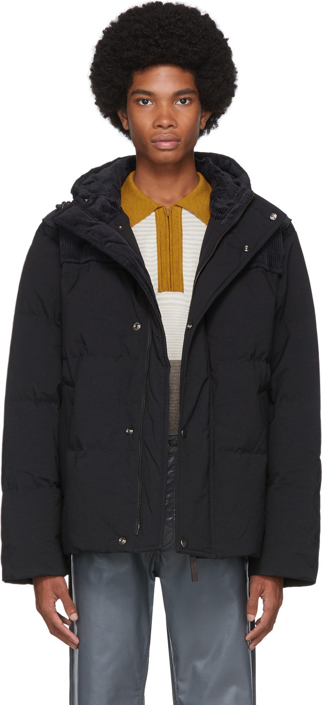 Acne Studios Black Down Hooded Jacket