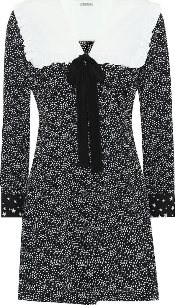 Miu Miu Printed silk minidress