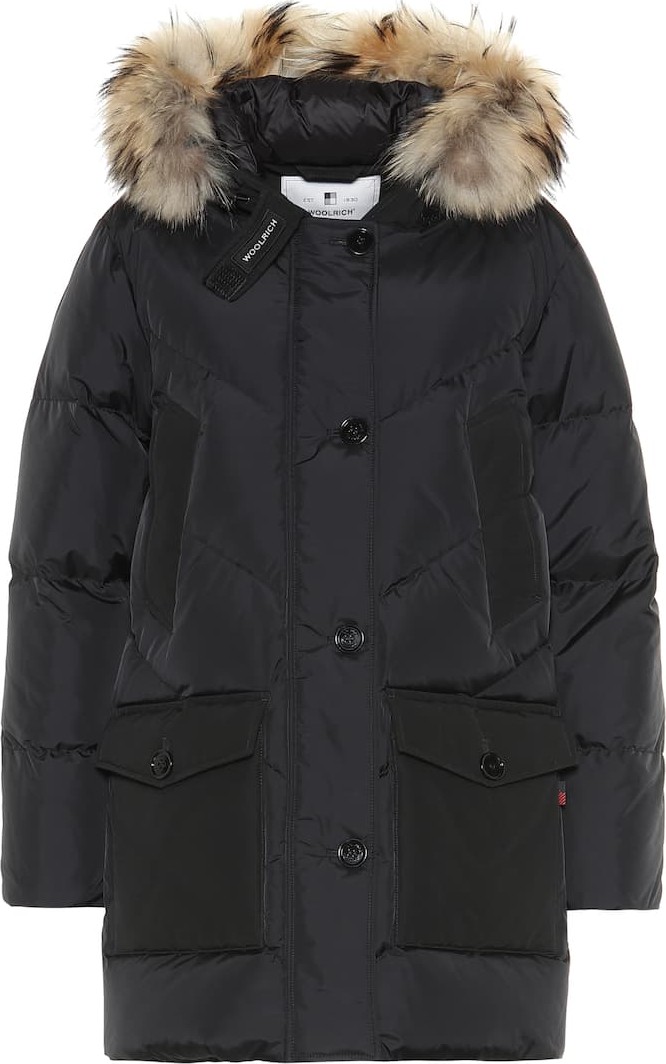Woolrich Logo Parka down coat