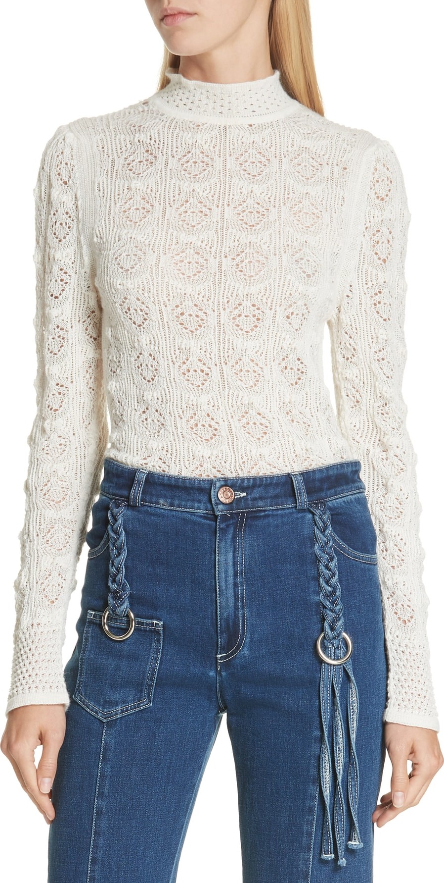 See By Chloé Pointelle Knit Pullover