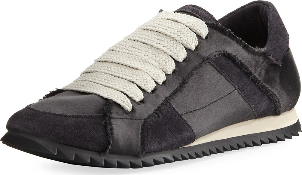 Pedro Garcia Cristina Satin Lace-Up Trainer Sneaker