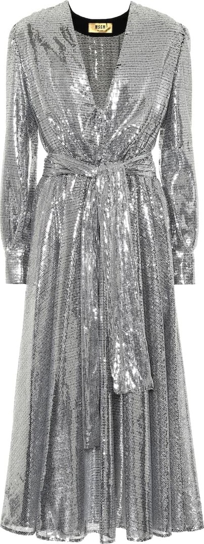 MSGM Sequined maxi dress