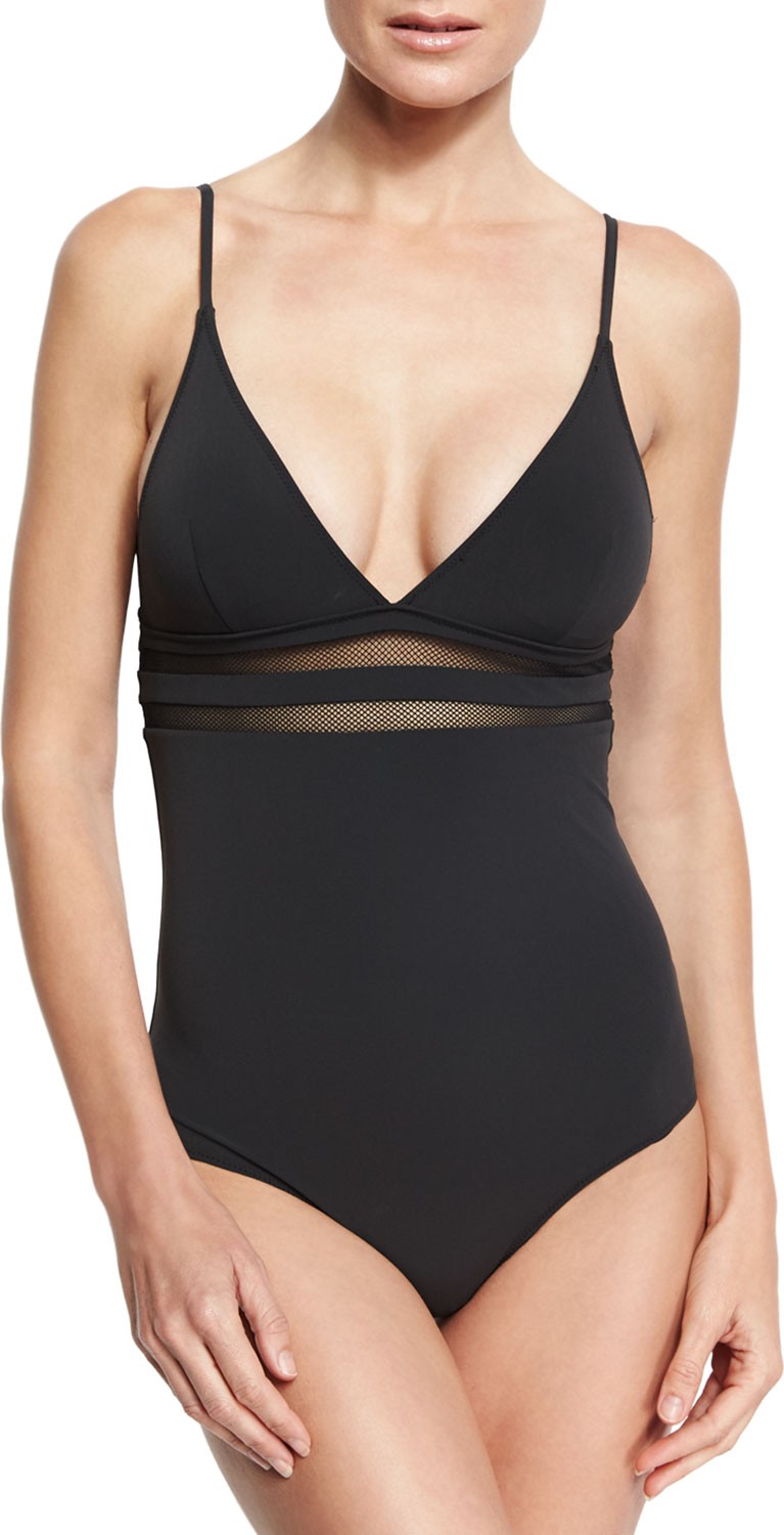 Stella McCartney Timeless Basics One-Piece Swimsuit, Black
