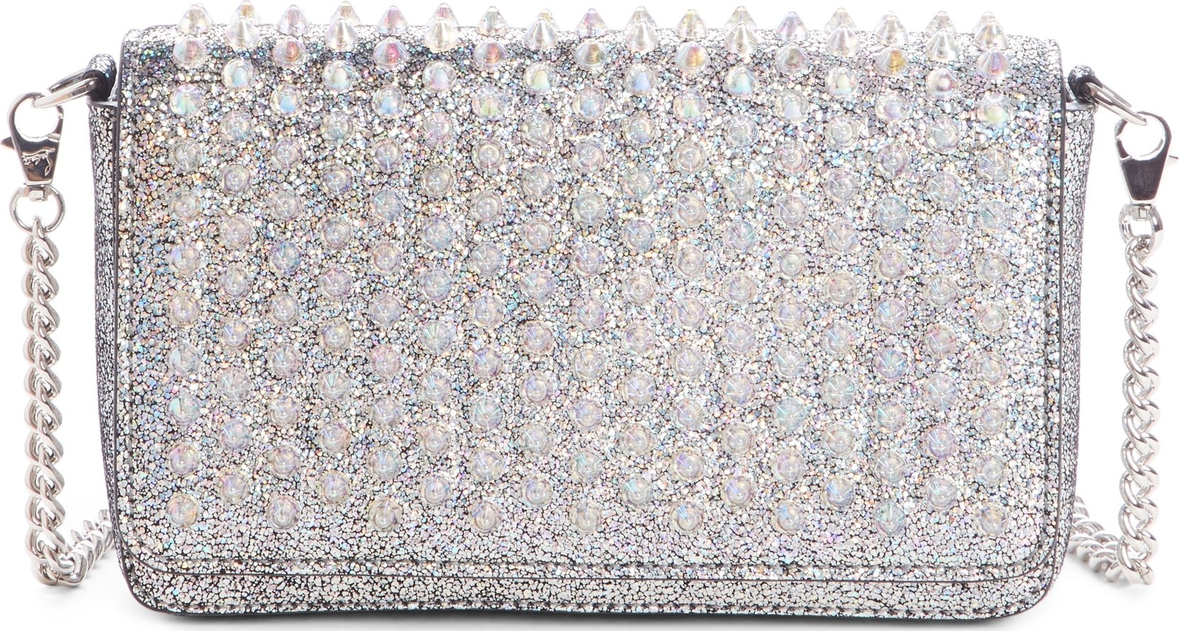 Christian Louboutin Zoompouch Crystal Embellished Leather Clutch