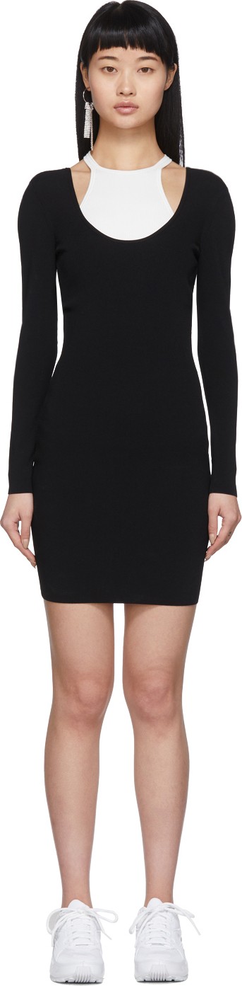 Alexanderwang.T Black & White Bi-Layer Dress