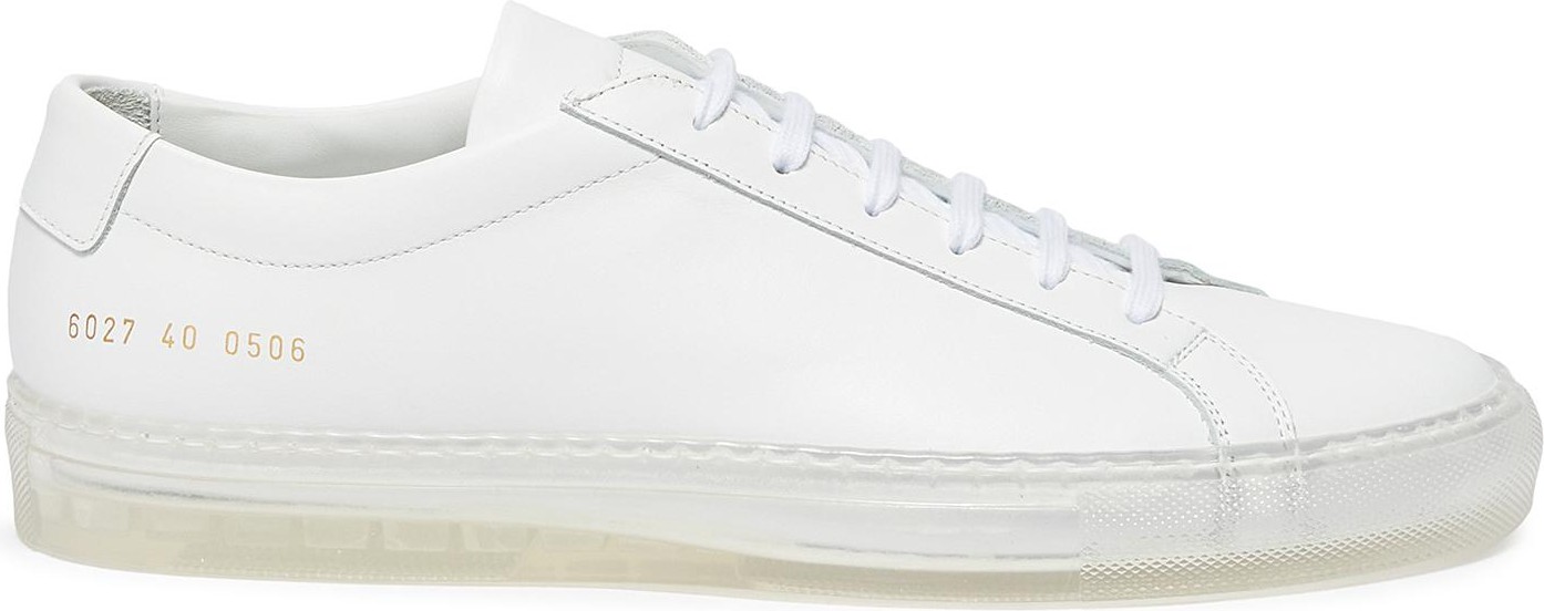 Common Projects 'Original Achilles' clear sole low top lace up leather sneakers