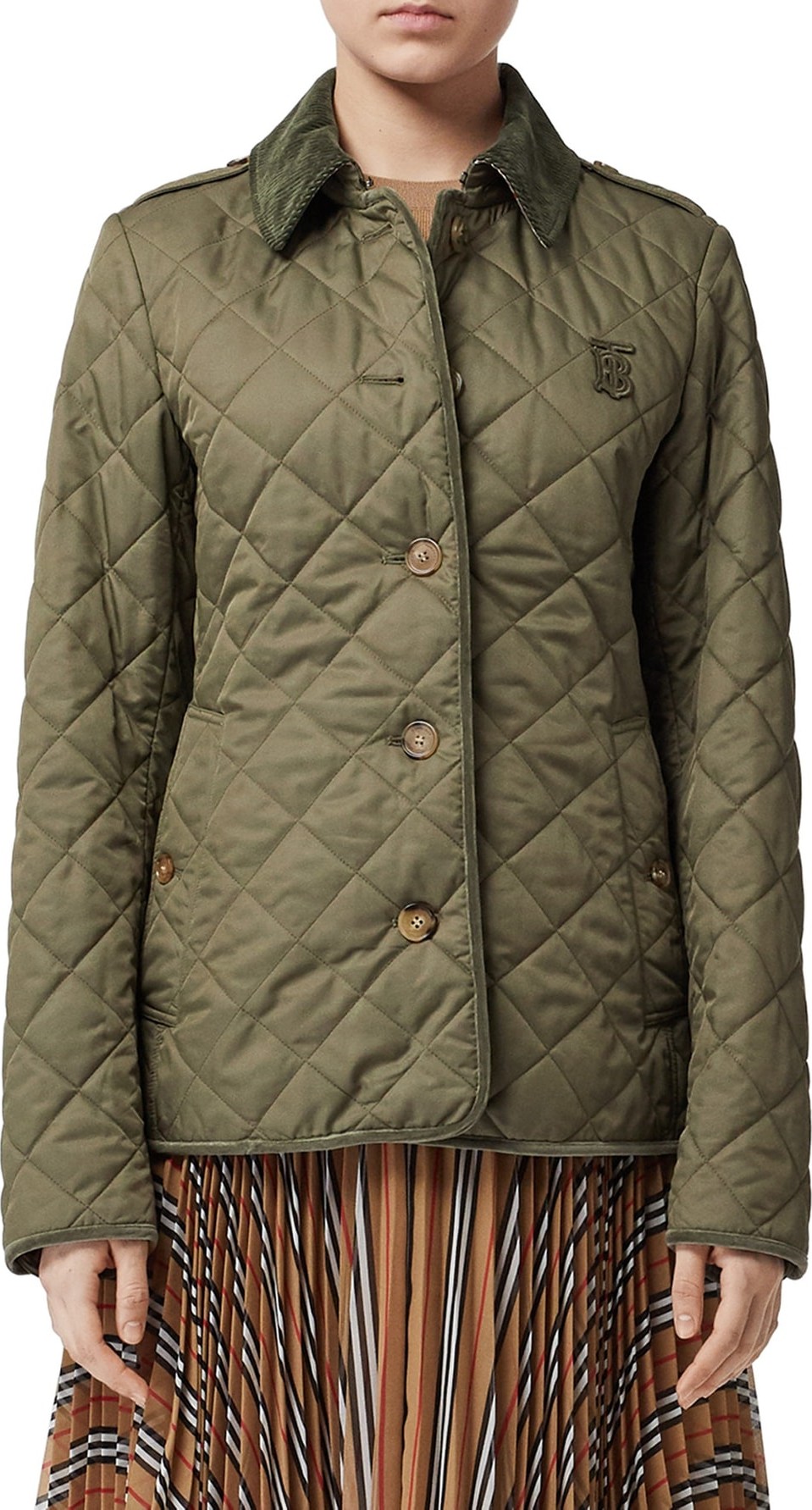 Burberry London England Fernhill Frankby Monogram Quilted Jacket