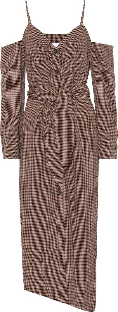 Nanushka Seora gingham crêpe dress