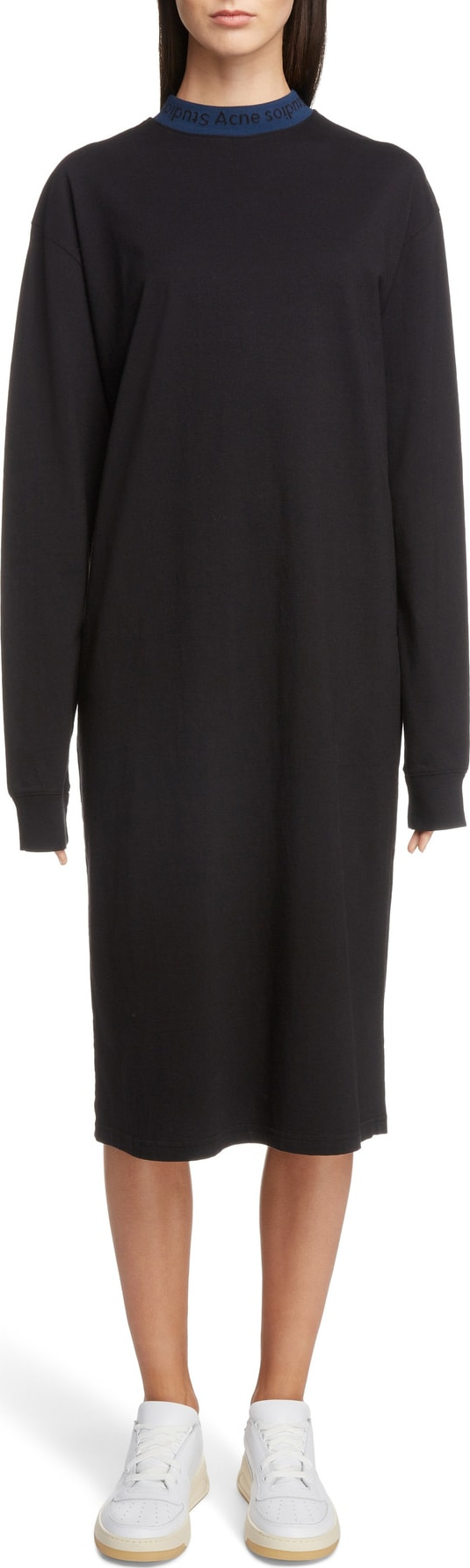 Acne Studios Logo Collar T-Shirt Dress