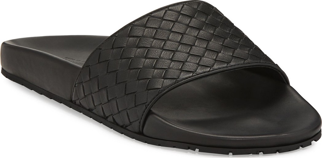 Bottega Veneta Lake Intrecciato Slide Sandals