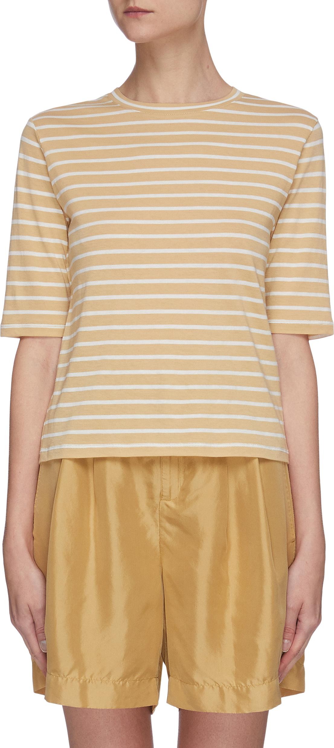 Vince Elbow sleeve stripe T-shirt